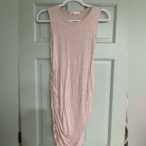 Tee shirt dress w scrunched sides